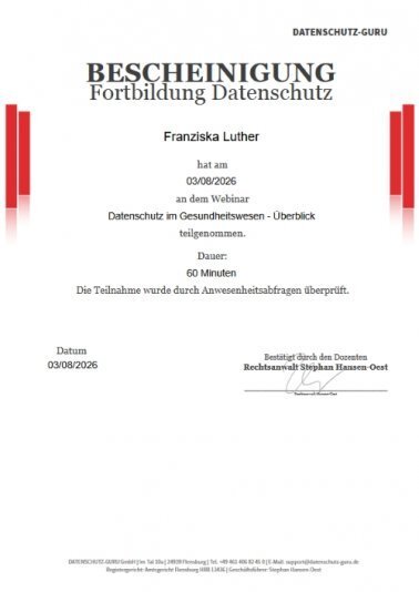 Datenschutz im Gesundheitswesen