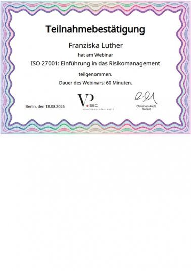 ISO 27001: Einführung in das Risikomanagement