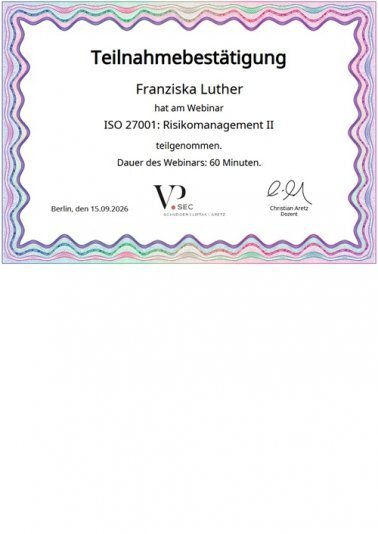 ISO 27001: Risikomanagement II
