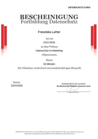 Datenschutz: Marketing