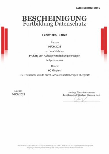 Auftragsverarbeitungsverträge (AVV)