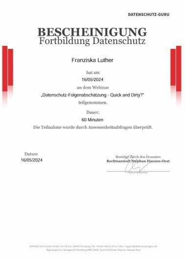 Datenschutz-Folgenabschätzung (DSFA)