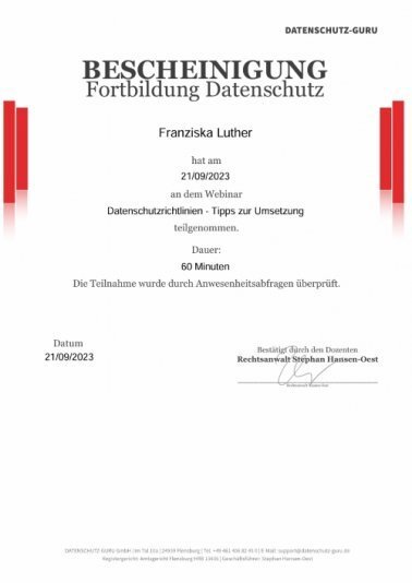 Datenschutzrichtlinien