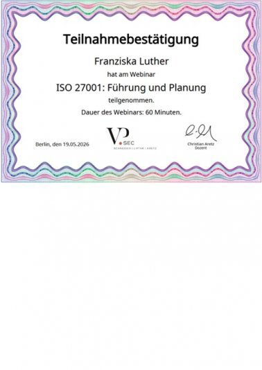 ISO 27001: Führung & Planung