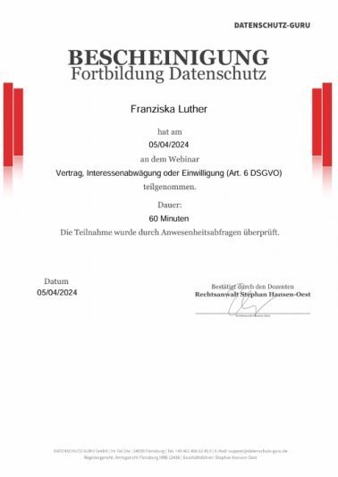 Datenschutz: Rechtsgrundlagen