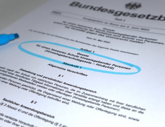 Interne Meldestelle Hinweisgeberschutzgesetz (HinSchG)